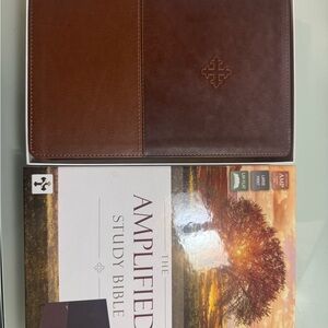 Brown Leather-Soft Amplified Study Bible